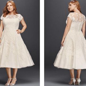 Oleg Cassini Cream Lace Wedding Dress